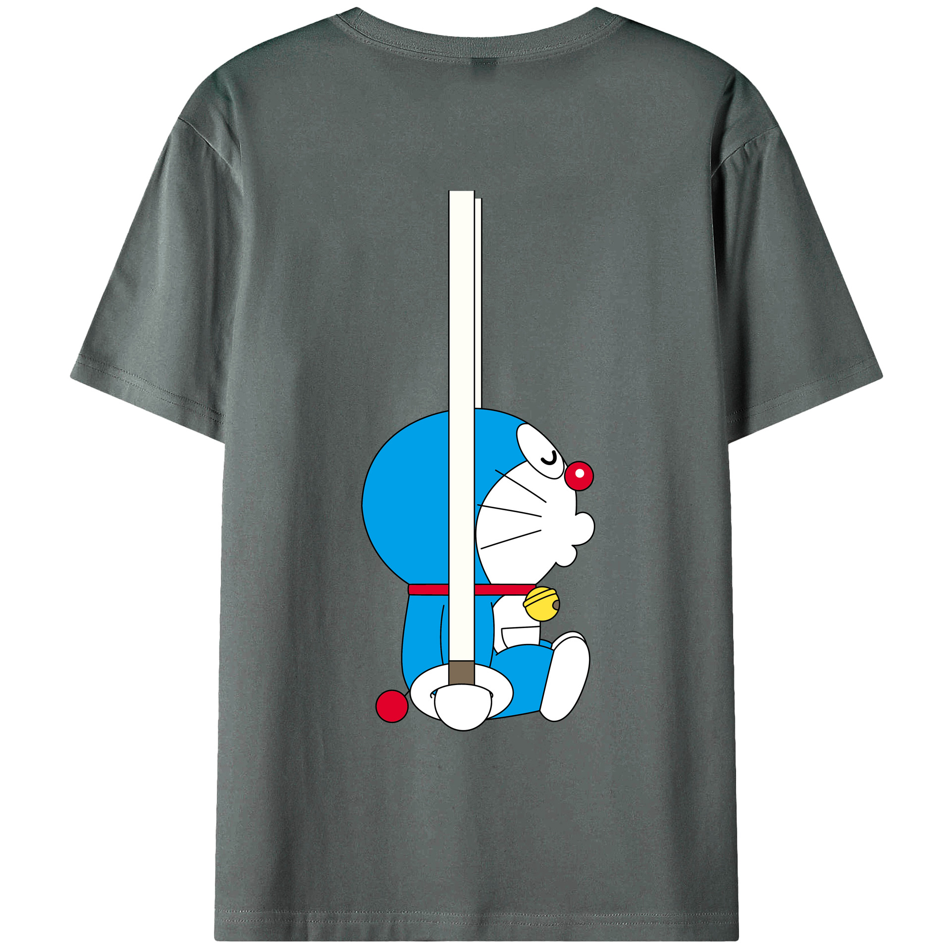 （画像用） ドラえもん Doraemon 綿100％ メンズ半袖Tシャツ（バックプリント） 通気性